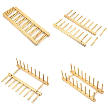 Lawei 4-Pack Bamboo Dish Rack - Stylish Kitchen Organizer