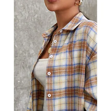 MakeMeChic Plaid Shacket: Stylish Women's Jacket