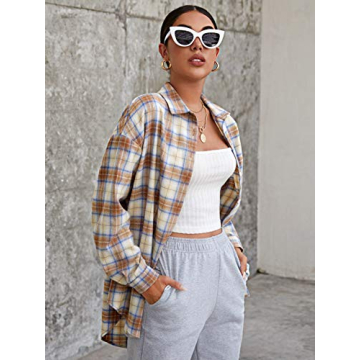 MakeMeChic Plaid Shacket: Stylish Women's Jacket