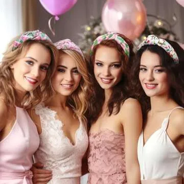 Adorable Pink Christmas Knotted Headbands for Women and Girls