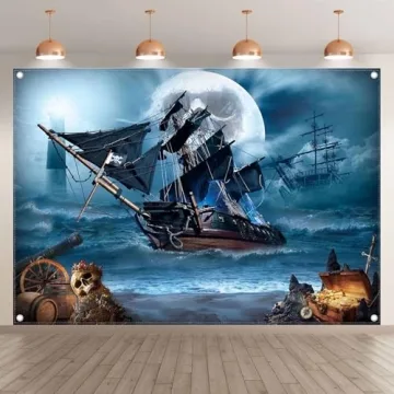 Yriujul Pirate Theme 7x5ft Backdrop for Parties and Photos