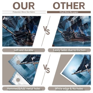 Yriujul Pirate Theme 7x5ft Backdrop for Parties and Photos