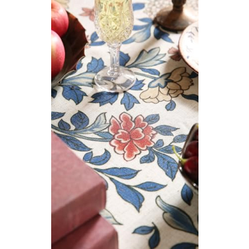 Patdrea 67" Designer Blue Tablecloth for Elegant Dining