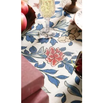 Patdrea 67" Designer Blue Tablecloth for Elegant Dining