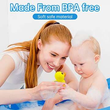 B&H Duck Baby Bath Thermometer, Toddlers Safety Floating Toy for Bathtub Temperature, Fahrenheit and...