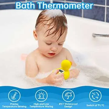 B&H Duck Baby Bath Thermometer for Safe Bathing