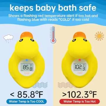 B&H Duck Baby Bath Thermometer for Safe Bathing