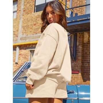 AUTOMET Womens Two Piece Outfits 2 Piece Lounge Matching Sets Sweatsuits Soft Shorts Fashion Fall Clothes Sweatshirts Hoodies