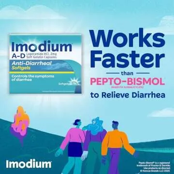 Imodium A-D Softgels for Diarrhea Relief, 12 Count
