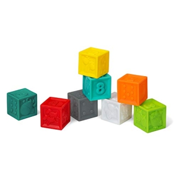 Infantino Squeeze and Stack Blocks - Textured Soft Toys