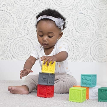 Infantino Squeeze and Stack Blocks - Textured Soft Toys
