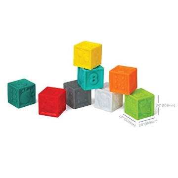Infantino Squeeze and Stack Blocks - Textured Soft Toys