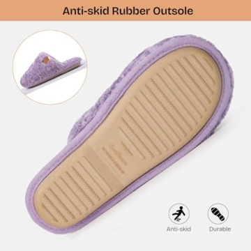 EverFoams Cozy Women's Memory Foam House Slippers 9-10