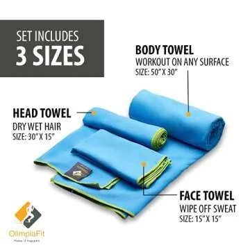 Buy OlimpiaFit Quick Dry Towel Set - Lightweight & Fast Drying