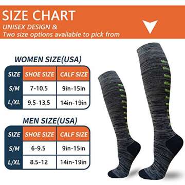 Compression Socks for Women and Men(20-30 mmHg) - Best Medical for Running, Athletic, Nurses, Pregna...