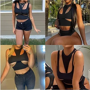 Stylish Cut Out Underboob Crop Top for Women