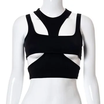 Stylish Cut Out Underboob Crop Top for Women