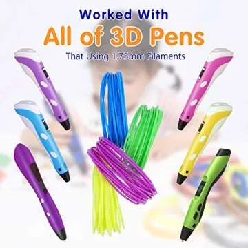 ubrand 3D Pen PLA Filament Set - 300 Feet, 30 Colors