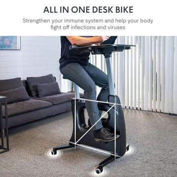 FLEXISPOT 3-in-1 Exercise Bike Adjustable Resistance LCD Tracker