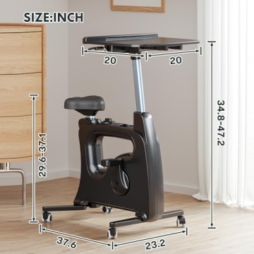 FLEXISPOT 3-in-1 Exercise Bike Adjustable Resistance LCD Tracker