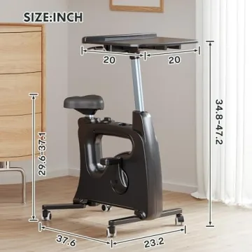 FLEXISPOT 3-in-1 Exercise Bike Adjustable Resistance LCD Tracker