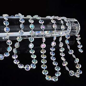 KUPOO Sparkling 99 ft Crystal Beads for Events