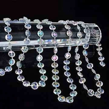 KUPOO Sparkling 99 ft Crystal Beads for Events