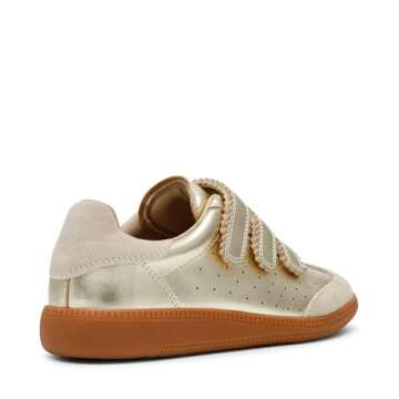 Steve Madden Women's Momentum Sneaker, Gold, 9