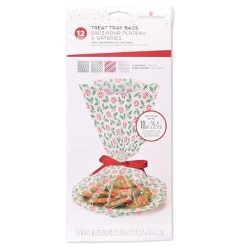 Holiday Cookie Tray Bags with Twist-Ties - 12 Count