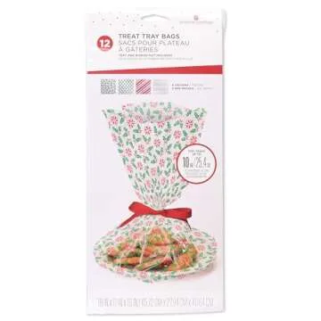 Holiday Cookie Tray Bags with Twist-Ties - 12 Count