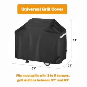 Utheer 65 Inch Heavy Duty Waterproof Grill Cover for 3 to 6 Burners Gas Grill, Barbecue Grill Cover ...