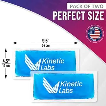 Reusable Gel Ice Packs for Injuries - Kinetic Labs 2 Pack