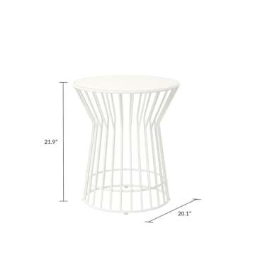 Stylish Novogratz Roberta Outdoor Side Table - White