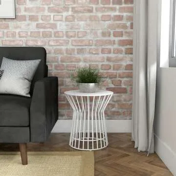 Stylish Novogratz Roberta Outdoor Side Table - White