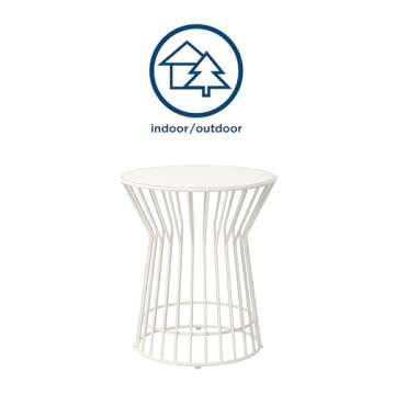 Stylish Novogratz Roberta Outdoor Side Table - White