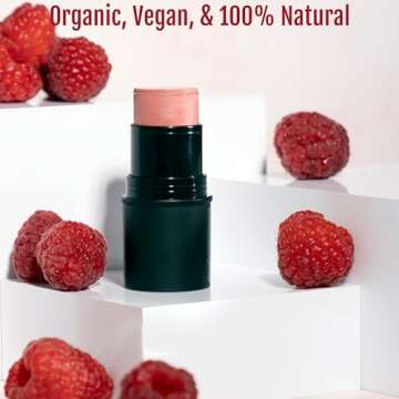 BaeBlu Organic Tint Tube, 100% Natural Vegan Gluten-Free Cream Blush Multi-Stick, Made in USA, Rose
