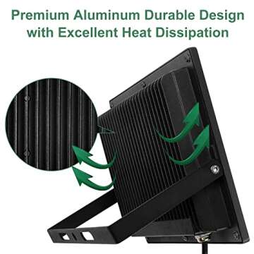 GLORIOUS-LITE 100W LED Outdoor Flood Lights 10000LM