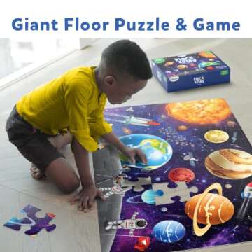 Skillmatics Floor Puzzle & Game - Piece & Play Space, Jigsaw & Toddler Puzzles, Educational Toy, Gifts for Boys & Girls Ages 3, 4, 5, 6, 7 (48 Pieces, 2 x 3 feet)