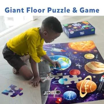 Skillmatics Floor Puzzle & Game - Piece & Play Space, Jigsaw & Toddler Puzzles, Educational Toy, Gifts for Boys & Girls Ages 3, 4, 5, 6, 7 (48 Pieces, 2 x 3 feet)