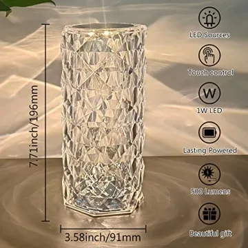 Pendtlit Crystal Table Lamp for Elegant Night Lighting