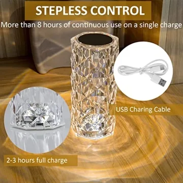 Pendtlit Crystal Table Lamp for Elegant Night Lighting