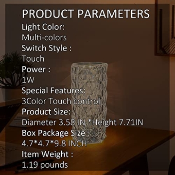 Pendtlit Crystal Table Lamp for Elegant Night Lighting