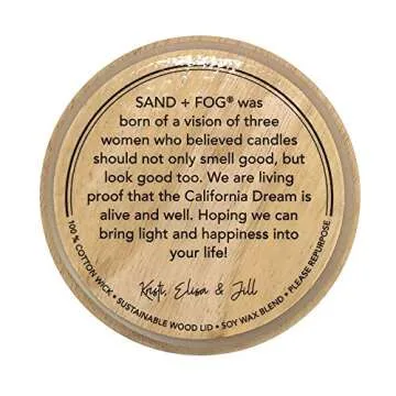 Sand + Fog Scented Candles - Apple Spice - Additional Scents and Sizes - 3 Wicks 100% Cotton Lead-Free - Luxury Air Freshening Jar Candles - Perfect Home Decor - 21 oz