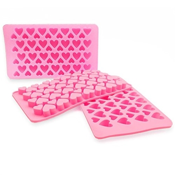 CNYMANY Silicone Mini Heart Ice Cube Trays for Treats