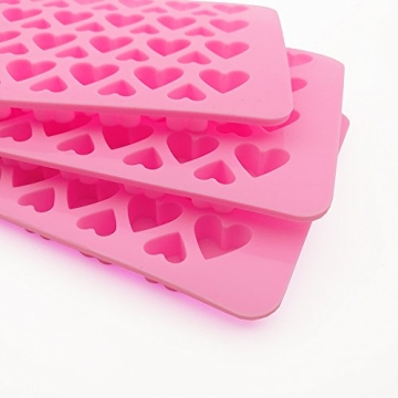 CNYMANY Silicone Mini Heart Ice Cube Trays for Treats