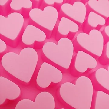 CNYMANY Silicone Mini Heart Ice Cube Trays for Treats
