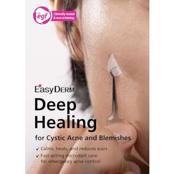 EasyDerm Real Calming Pimple Patches | Niacinamide, Hyaluronic Acid, Panthenol, EGF | Transparent Mi...