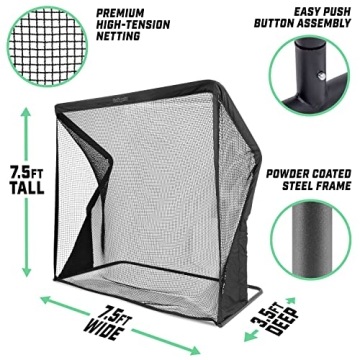 GoSports Elite Golf Practice Net - Durable & Space-Saving Solution