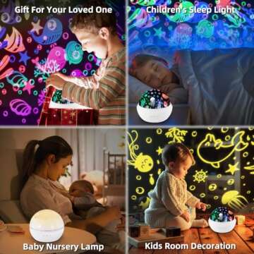 Moredig Ocean Light Projector for Kids' Bedroom Fun