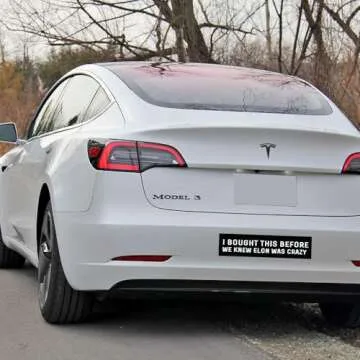Anti Elon Bumper Stickers (2pcs), I Bought This Before Elon Went Crazy Anti Elon T-esla Club No Elon, Waterproof Window Bumper Stickers for Cars, Anti Elon Stickers,Tesla Bumper Sticker